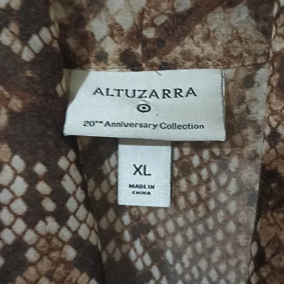 Altuzarra XL Python Print Georgette Bow Blouse - Picture 3 of 7